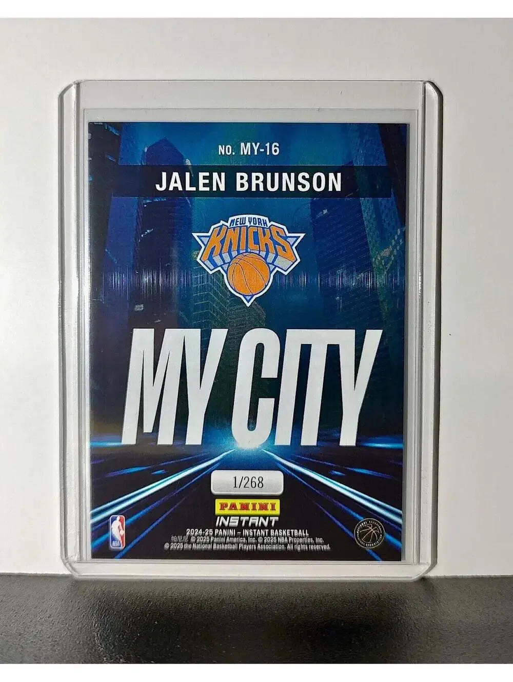 Jalen Brunson 2024-25 Panini MyCity NBA #16 Basketball Card NY Knicks 1/268
